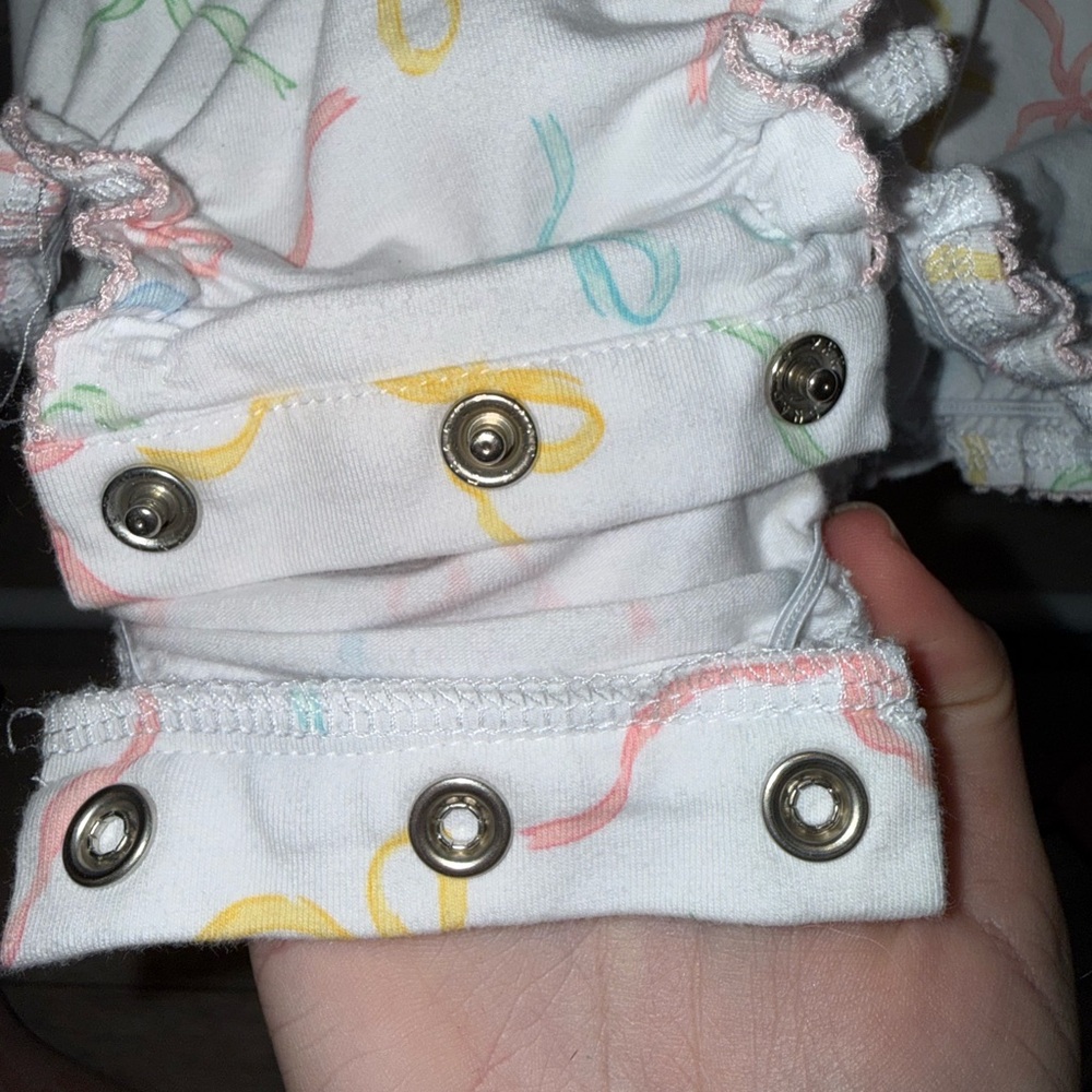 Shrimp & Grits Kids Serendipity Pastel Bows Bubble Peter Pan collar Size 3T - Picture 6 of 8
